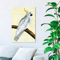 Wynwood Studio Životinje Zidno umjetnosti Platno Ispisuje ptice Elegantne koktone - bijela, žuta
