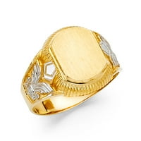 Jewels od Lu 14k žutog zlata muški modni prsten za godišnjicu veličine 7