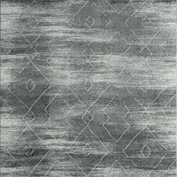 Savremeni tepih geometrijski siva dnevna soba lako se čisti
