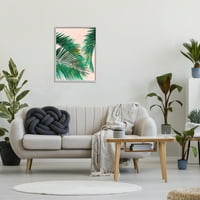 Stupell Industries ekspresivni listovi tropskih Palmi preko ružičastih toplih biljaka, 30, dizajn Patricie