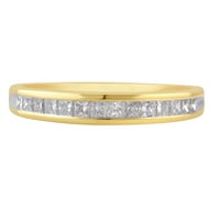 Karat T. W princeza dijamant 10k žuto zlato vjenčani prsten