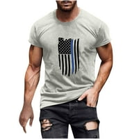 YieVot 4. jula Streetwear Majica za muškarce Čišćenje muška moda Casual Okrugli vrat Personalizirani 3D digitalni ispis Pulover fitness sportske kratke hlače bluza s rukavima