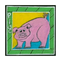 Zaštitni znak likovne umjetnosti' hirovita svinja ' platno Art Lisa Choate