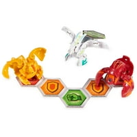 Bakugan Legends Starter 3-pakovanje, Sairus ultra s auksilaur i cikloidnom, akcijske brojke