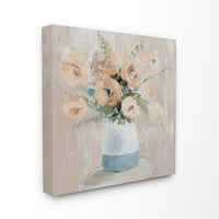 Stupell Industries vaza za cvijeće neutralna ružičasto zelena slika platnena zidna Umjetnost Lanie Loreth