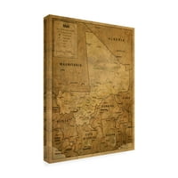 Red Atlas Designs 'Old Map Of Mali' Canvas Art