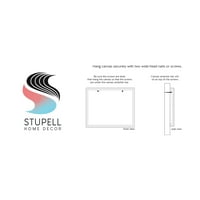 Stupell Industries visoki Tropski borovi monokromatski plavi pejzaž Moderna galerija slika-omotana platna