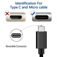 USB C kabel, USB A tip za punjač najlonska pletenica 3A Brzi punjač kompatibilan sa Samsung Galaxy S S10E