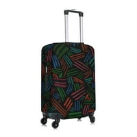 Poliester elastični poklopac za prtljag, Black Line Texture putni kofer zaštita od prašine za kofer na