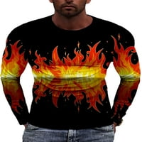 Avamo Men jesen T Shirt Casual Dugi rukav 3D Print kompresijske majice vrhovi