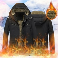 Muška lagana jakna muško i zimsko jaknu kaput casual stand up collar toplina plus baršunaste kapuljače