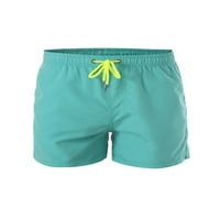 Lumento muške ljetne kratke hlače jednobojne hlače za plažu elastični donji dio struka Muška labava odjeća