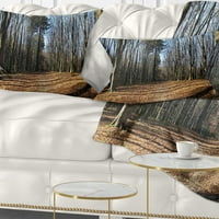 Designart pada šuma na suncu i sjenama - moderni jastuk za bacanje šuma - 12x20