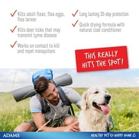 Adams plus buhe i prevencija krpelja na psima za pse za točke velike pse 31- funti, mjesec opskrbe, dopunjavanje