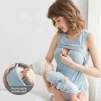 Prilično komičan ženski rezervoar za trudnice gornji rukav udobna odjeća za dojenje bez rukava M-3XL