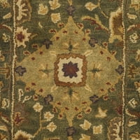 Antikviteta klarisase tradicionalni cvjetni tepih za trkač vune, maslina, 2'3 8