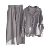 IOPQO setovi za vježbanje za žene Retro Plus veličine pamuk i košulje sa visokim strukom odijelo vrhunske