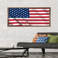 Sjedinjene Američke Države - zastava 24,25 35,75 uokvireni poster