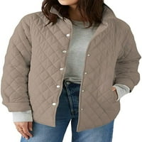 Kokopeauntne ženske puffer prekrivene jakne dugih rukava u trendu labavi toplim kaputom čvrsto jesen zimska
