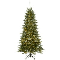 Nacionalna stabla 6. ft. Snowy Morgan smreka smrska koža sa dual color® LED cosmic svjetlima®