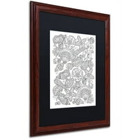 Zaštitni znak Likovna umjetnost nautičke školjke Umjetnost platna Lisa Powell Braun, crni mat, drveni
