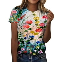 Košulje za žene Trendi grafički ljetni leptir digitalni tisak okruglih rukava rukava rukava