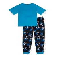 Sonic The Hedgehog Boys kratki rukav duge pantalone set pidžama, 2 komada, veličine 4-12