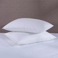 Puredown 50% dolje i 50% jastuk od perja, bijeli, Set od 2, standardna veličina matice