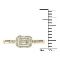 Karat TW dijamantski dvostruki Halo klaster 10kt zaručnički prsten od žutog zlata