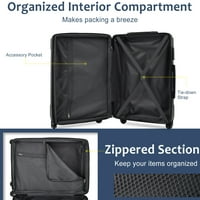 Hardside set za prtljag Spinner kofer sa TSA bravom, 202428, plava