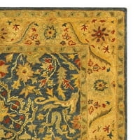 Antikviteta Toiresa Tradicionalna cvjetna vuna tepih, plava, 8'3 11 '