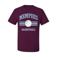 Wild Bobby City of Memphis košarku Fantasy sportski muške T-Shirt, bordo, srednji