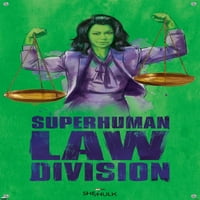 Marvel She-Hulk - Zidni poster Super-Ljudskog zakona sa push pinovima, 14.725 22.375