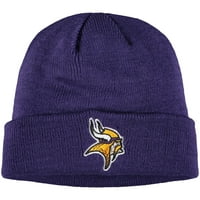 Mladi ljubičasti Minnesota Vikings masovni pleteni šešir sa manžetama-OSFA