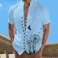 Muška Ležerna košulja kratki rukav bodi Muška lagana košulja za muškarce 3d Digitalna štampa džepna kopča