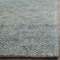 Natura Eanna Geometrijska prostirka vunene vune, plava, 5 '8'
