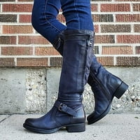 Ženske čizme Velike veličine čizme jesen dugačke cijevi cipele s niskim potpeticama, čizme viteznih čizme