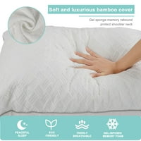 Unique Bargains isjeckana memorijska pjena jastuk za hlađenje za spavanje, standardni, bijeli