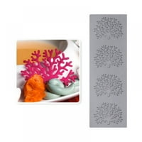 3d list Silikonski Fondant kalup, Candy Mould, Cupcake Topper 3D Tree Leaves Coral, torta Decorating Chocolate