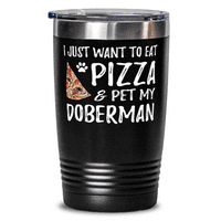Doberman pas Lover Pizza 20oz Tumbler Travel Mug Doberman pas mama