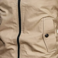 Simplmasygeni Clearence Muška jakna s dugim rukavima kaput i zima Casual Solid Color Tool Moin jakna sa