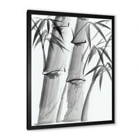 PROIZVODNJAČA Vintage crno-bijeli bambus iv tradicionalni uokvireni umjetnički otisak