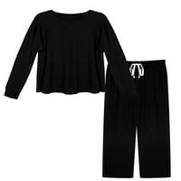 Chama Plus Size pidžama Set za žene dugi rukavi vrhovi Joggers PJ Setovi Loungewear