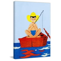 Marmont Hill Fishing Boy slika Print na umotanom platnu
