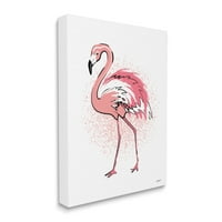 Stupell Industries Pink Splatter Flamingo Feathers Tropical Bird, 20, dizajnirao Martina Pavlova