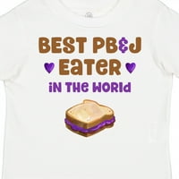 Inktastic najbolji svjetski PBJ Eater poklon majica za dječaka ili djevojčicu