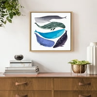 Kate i Laurel Sylvie akvarel kitovi Art Umklamed platna Zidna umjetnost Lida Larina, prirodna okeanska