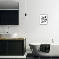 Stupell Industries namočite Rela kupatilo Bold novost kaligrafski znak, 14, Dizajn jalynn Heerdt
