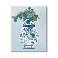 Stupell Industries Green Vine Plant Ornate Blue Bird Vase, 48, dizajn Melissa Wang 