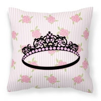 Carolines blaga bb5159pw ballerina tiara sjajna tkanina ukrasna jastuka 14hx14w, višebojna